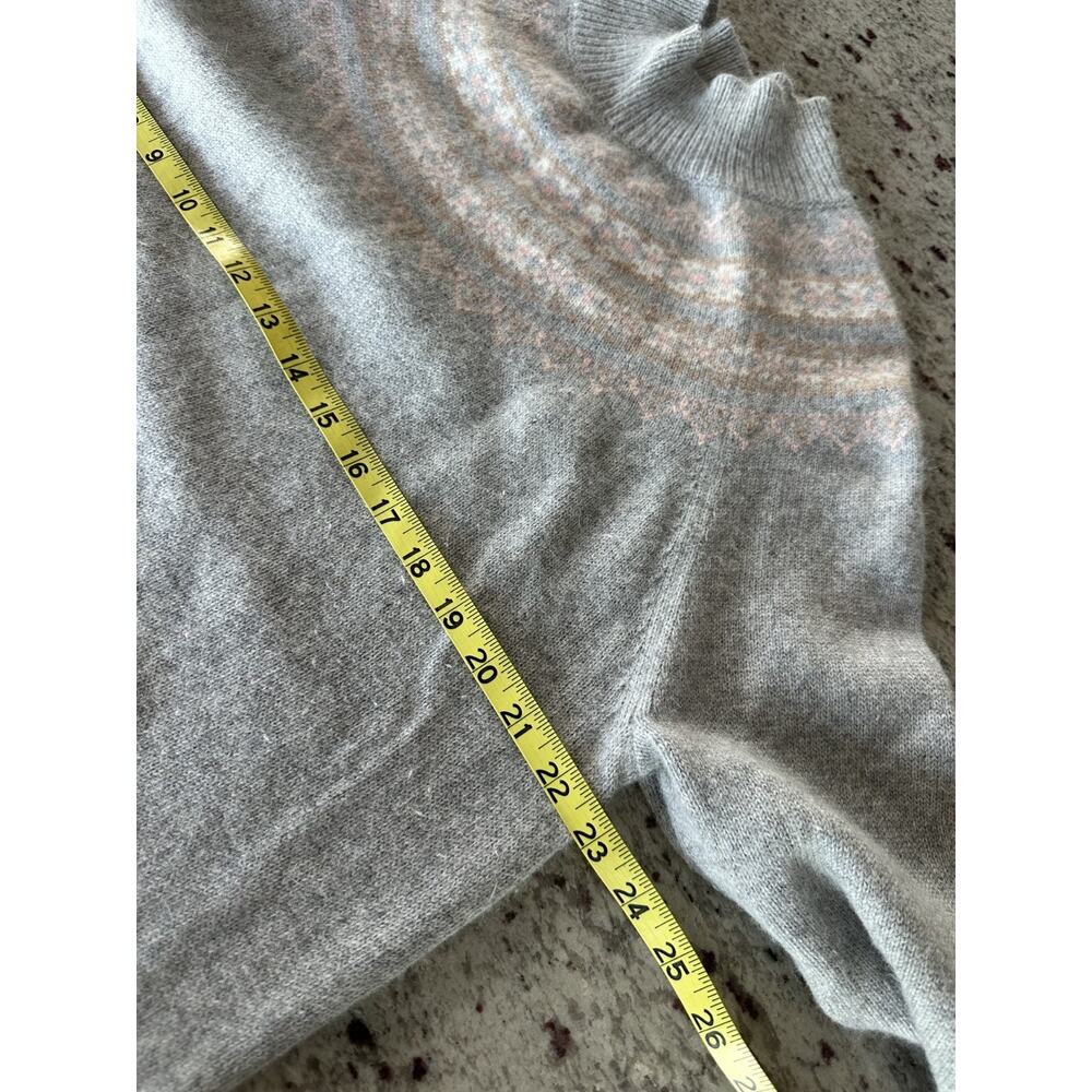 J.McLaughlin Fair Isle Sweater Angora Blend Gray Sweater Sz M - Picture 5 of 7